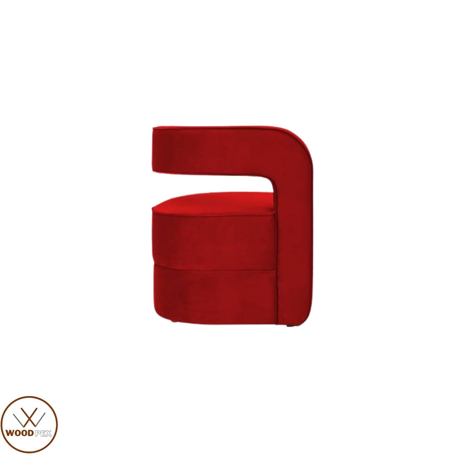 Modern Italian Style Velvet Accent Arm Chair: Versatile Seating for Bedroom, Living Room, Home, Office, and Restaurant (Red, Single Chair)
