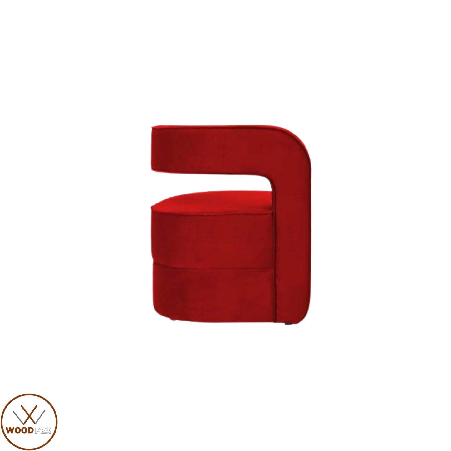 Modern Italian Style Velvet Accent Arm Chair: Versatile Seating for Bedroom, Living Room, Home, Office, and Restaurant (Red, Single Chair)