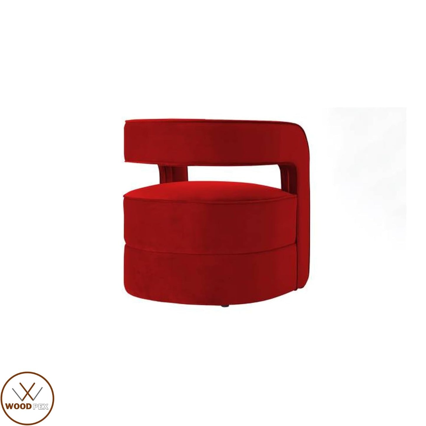 Modern Italian Style Velvet Accent Arm Chair: Versatile Seating for Bedroom, Living Room, Home, Office, and Restaurant (Red, Single Chair)