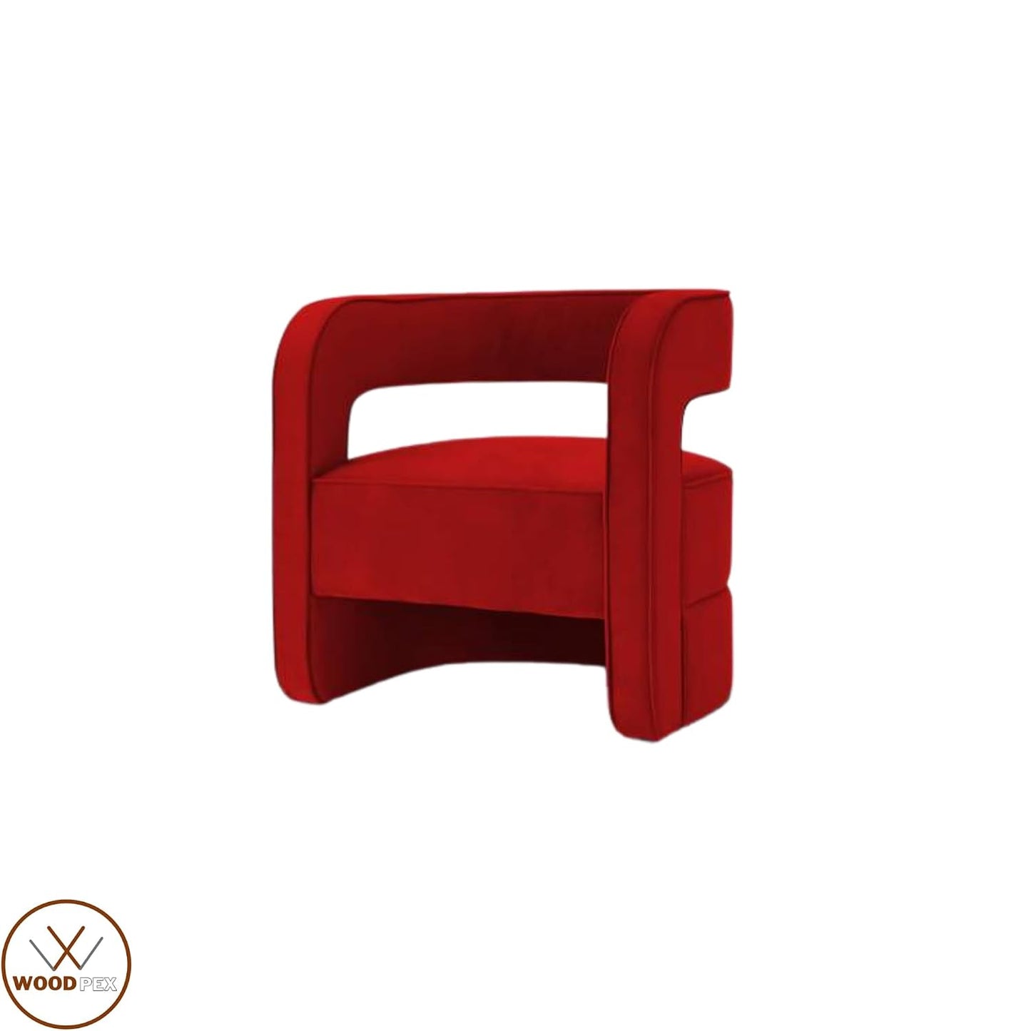Modern Italian Style Velvet Accent Arm Chair: Versatile Seating for Bedroom, Living Room, Home, Office, and Restaurant (Red, Single Chair)