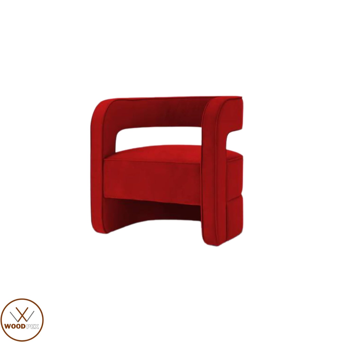 Modern Italian Style Velvet Accent Arm Chair: Versatile Seating for Bedroom, Living Room, Home, Office, and Restaurant (Red, Single Chair)