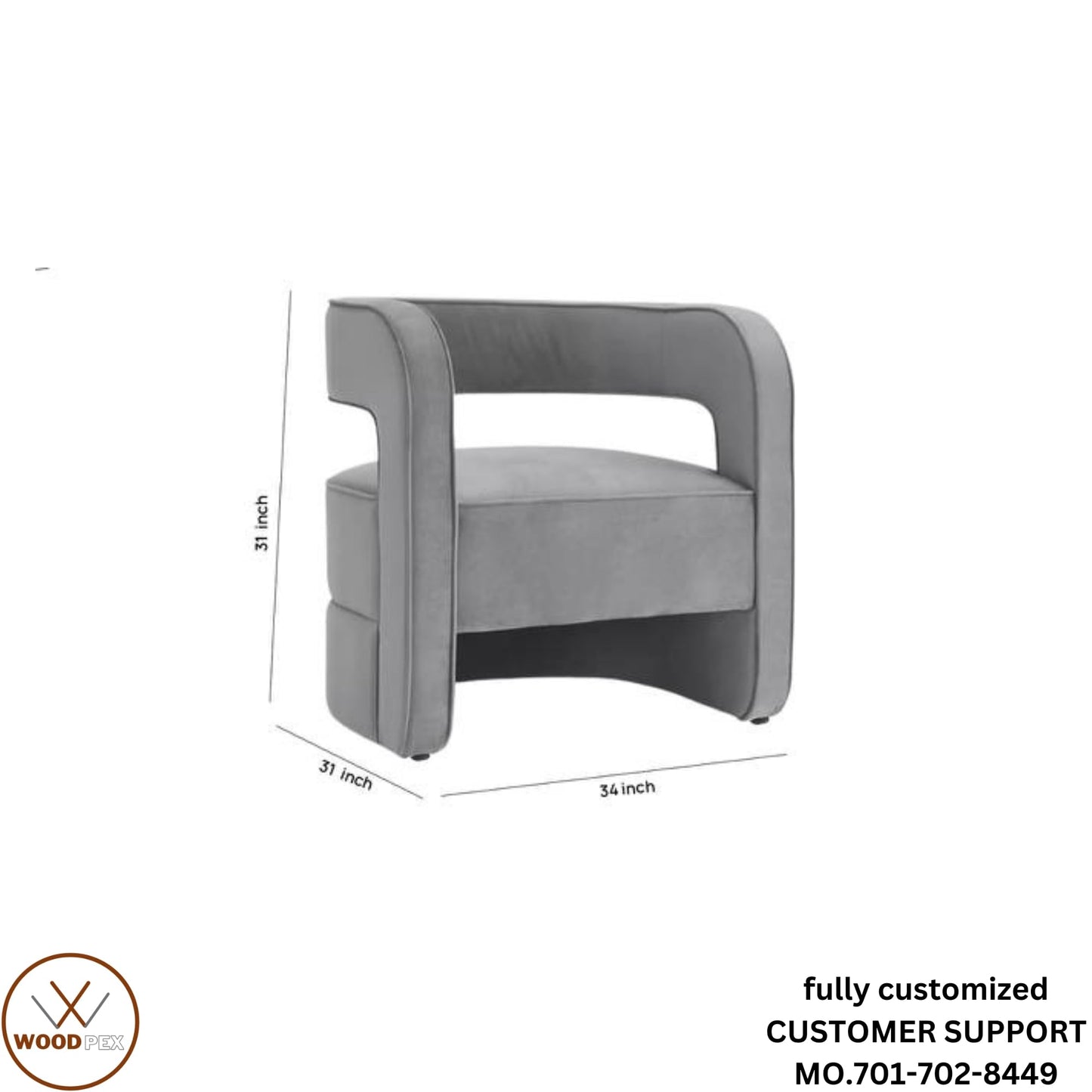 Modern Italian Style Velvet Accent Arm Chair: Versatile Seating for Bedroom, Living Room, Home, Office, and Restaurant (Red, Single Chair)