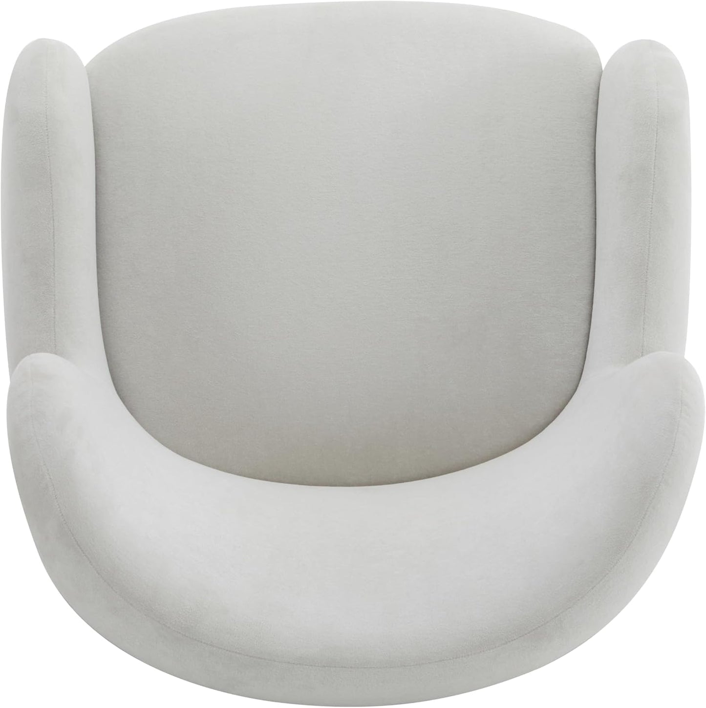 High Back Wingback Velvet Single Seater Armchair Curved Arm Relaxing Accent Chair for Living Room, Bedroom, Hallway (Camel)