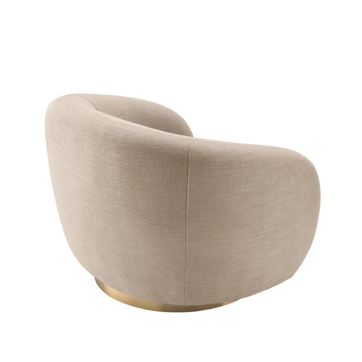 Kingsman Furnitures Brok Swivel Luxury Accent Arm Chair 360 Degree Rotatable Sofa for Home | Bedroom, Living & Drawing Room | Ultra Soft and Comfortable for Lounge Premium Boucle Fabric (Cream)