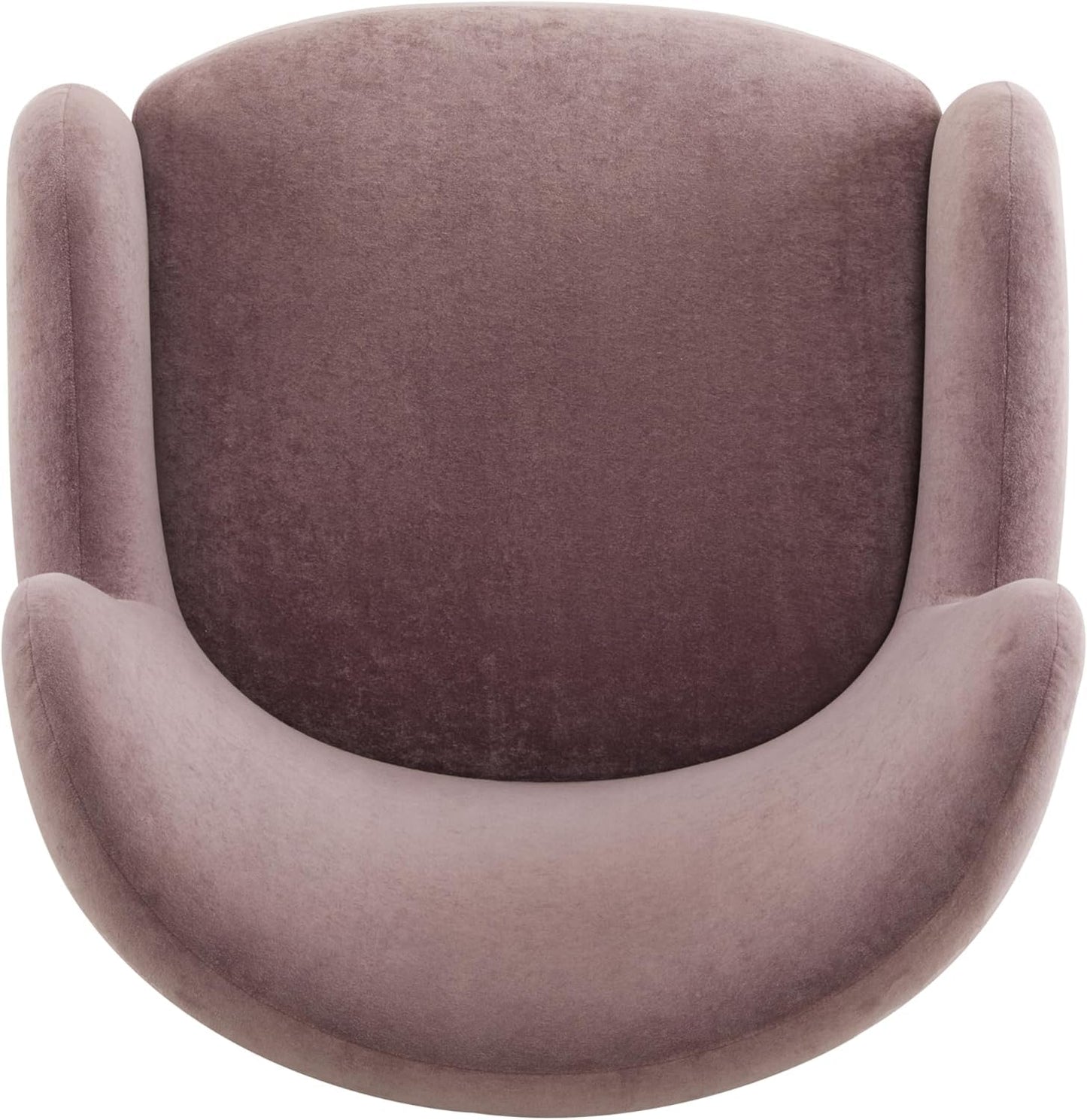 High Back Wingback Velvet Single Seater Armchair Curved Arm Relaxing Accent Chair for Living Room, Bedroom, Hallway (Camel)