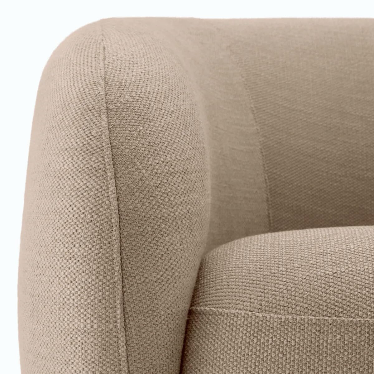 Kingsman Furnitures Brok Swivel Luxury Accent Arm Chair 360 Degree Rotatable Sofa for Home | Bedroom, Living & Drawing Room | Ultra Soft and Comfortable for Lounge Premium Boucle Fabric (Cream)