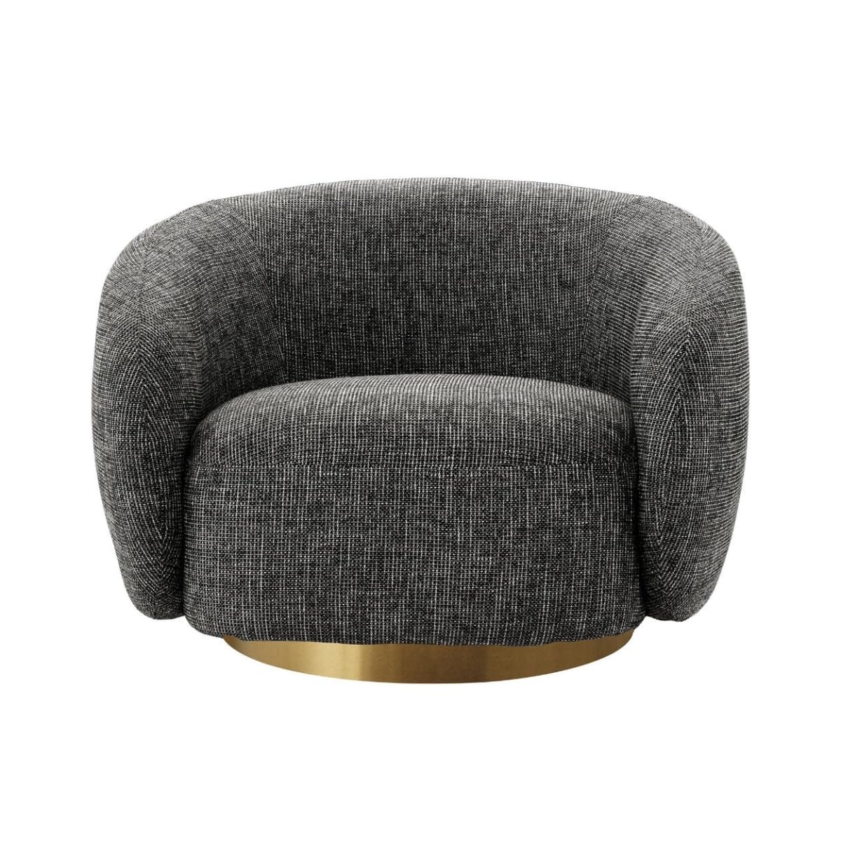 Kingsman Furnitures Brok Swivel Luxury Accent Arm Chair 360 Degree Rotatable Sofa for Home | Bedroom, Living & Drawing Room | Ultra Soft and Comfortable for Lounge Premium Boucle Fabric (Cream)