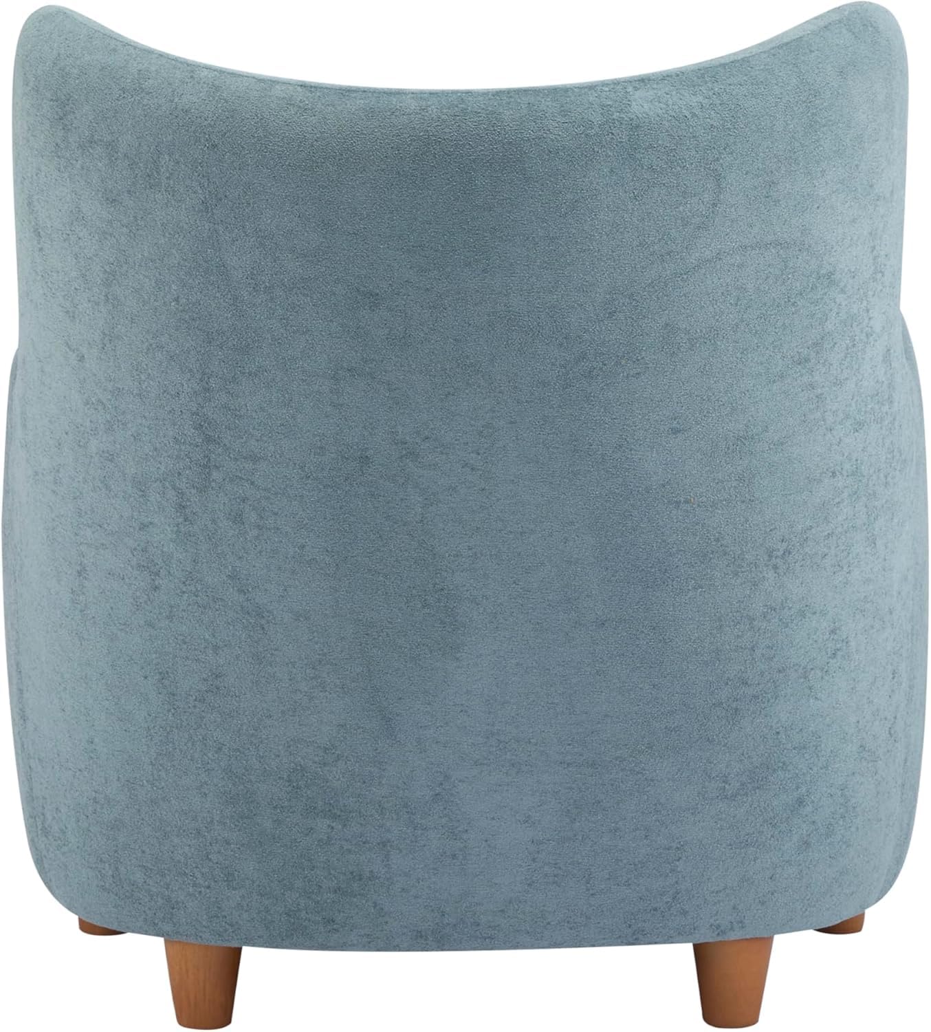 High Back Wingback Velvet Single Seater Armchair Curved Arm Relaxing Accent Chair for Living Room, Bedroom, Hallway (Camel)