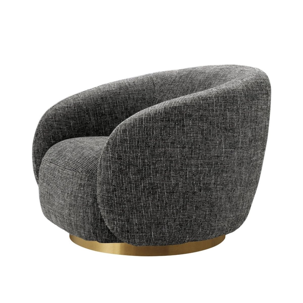 Kingsman Furnitures Brok Swivel Luxury Accent Arm Chair 360 Degree Rotatable Sofa for Home | Bedroom, Living & Drawing Room | Ultra Soft and Comfortable for Lounge Premium Boucle Fabric (Cream)