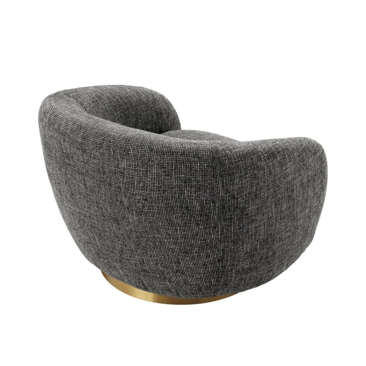 Kingsman Furnitures Brok Swivel Luxury Accent Arm Chair 360 Degree Rotatable Sofa for Home | Bedroom, Living & Drawing Room | Ultra Soft and Comfortable for Lounge Premium Boucle Fabric (Cream)
