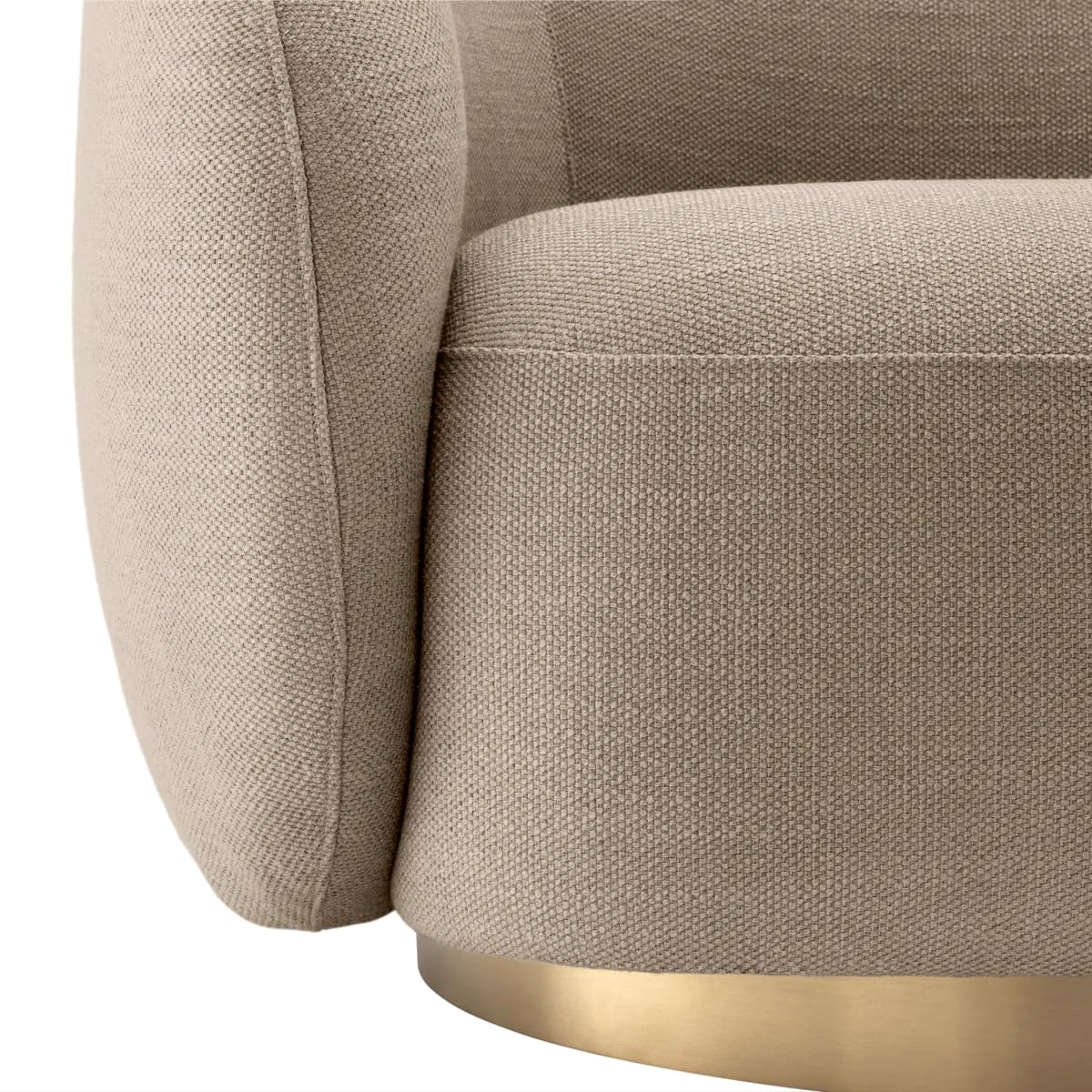 Kingsman Furnitures Brok Swivel Luxury Accent Arm Chair 360 Degree Rotatable Sofa for Home | Bedroom, Living & Drawing Room | Ultra Soft and Comfortable for Lounge Premium Boucle Fabric (Cream)