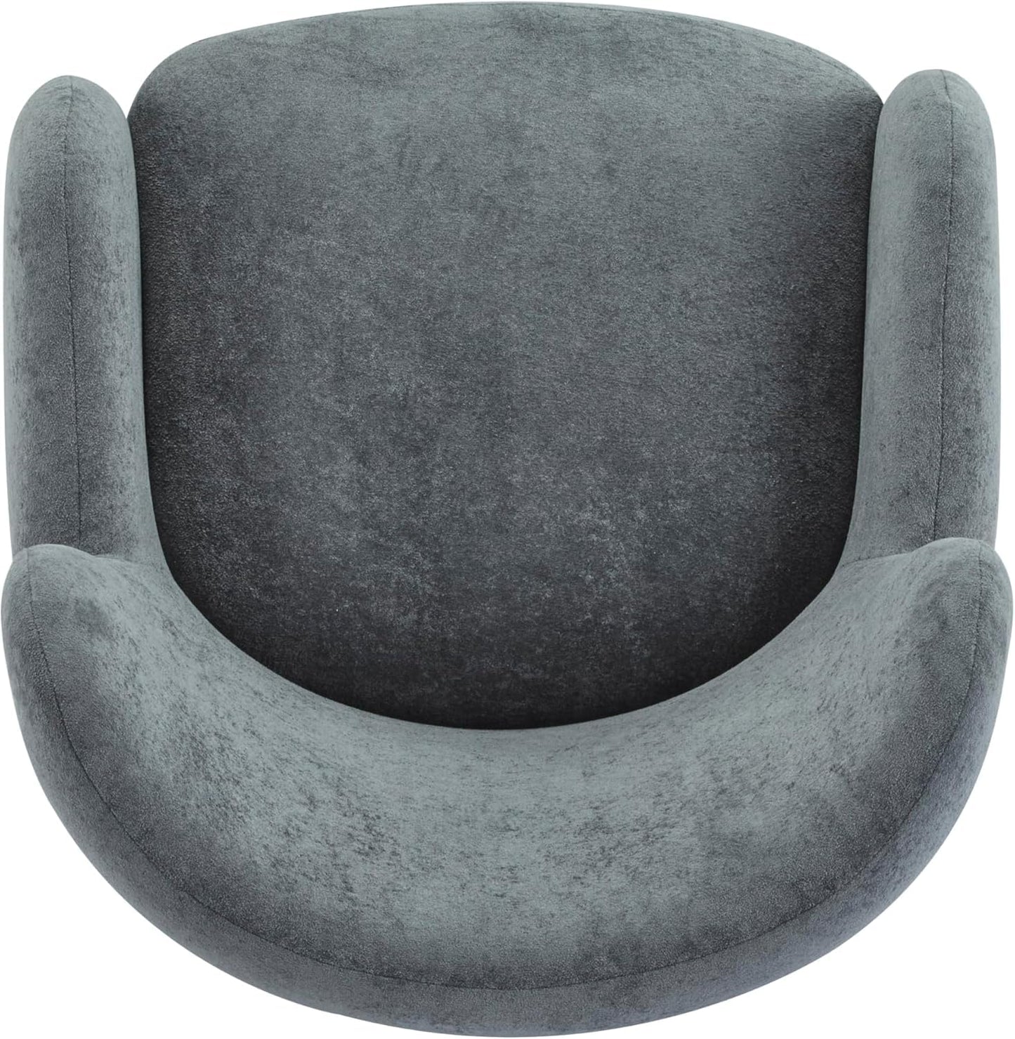 High Back Wingback Velvet Single Seater Armchair Curved Arm Relaxing Accent Chair for Living Room, Bedroom, Hallway (Camel)