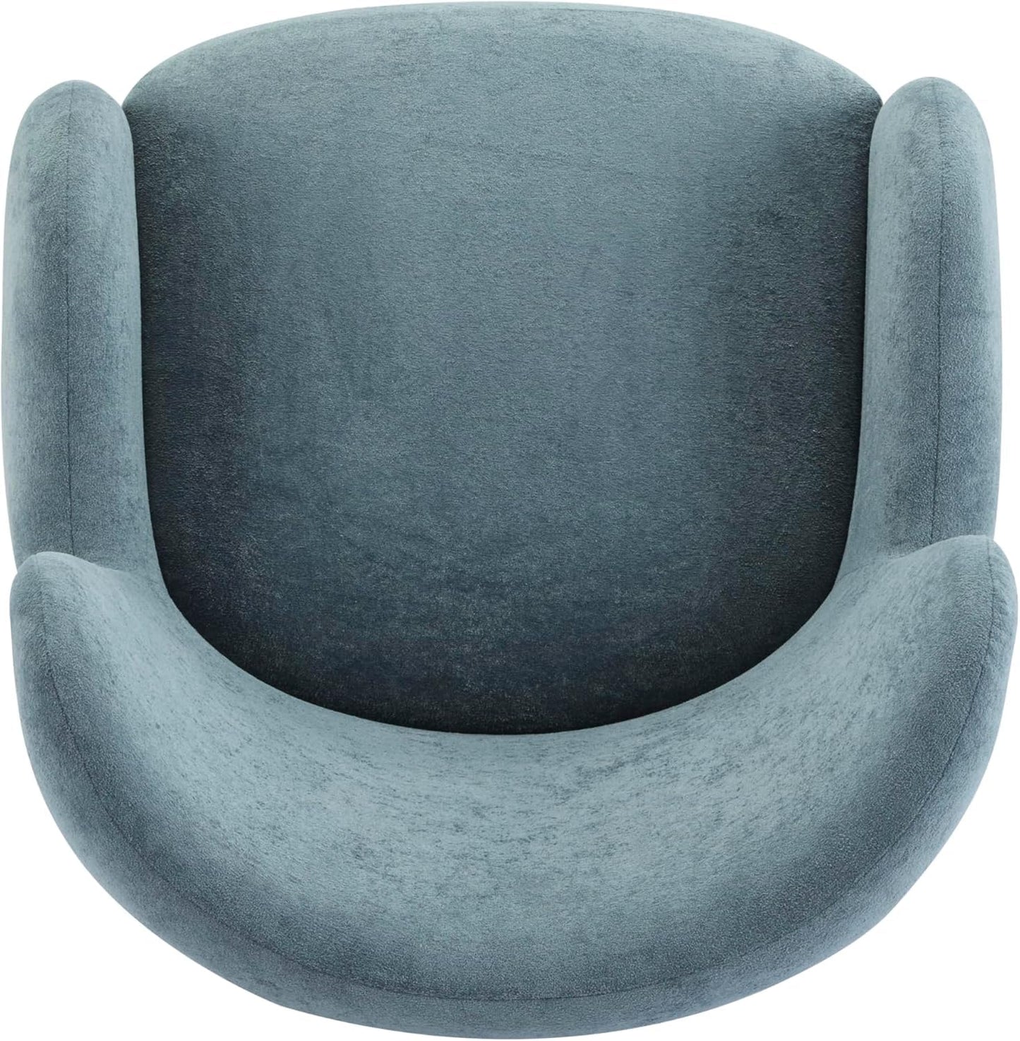 High Back Wingback Velvet Single Seater Armchair Curved Arm Relaxing Accent Chair for Living Room, Bedroom, Hallway (Camel)