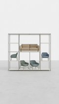 Minimal Shelving Unit with Open Sides
