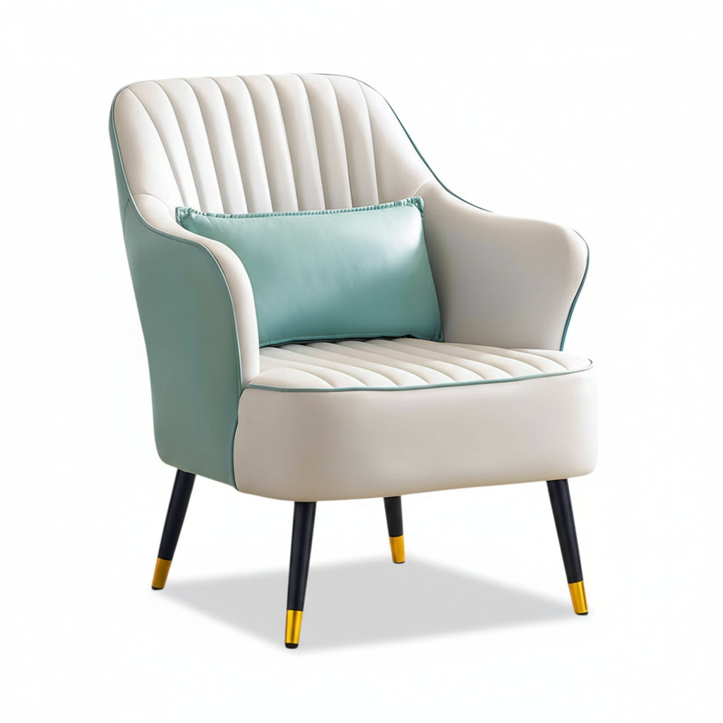 Cablec Crafts™ Premium Upholstered Accent Chair with Cushion – Modern Lounge Armchair for Living Room, Bedroom & Office