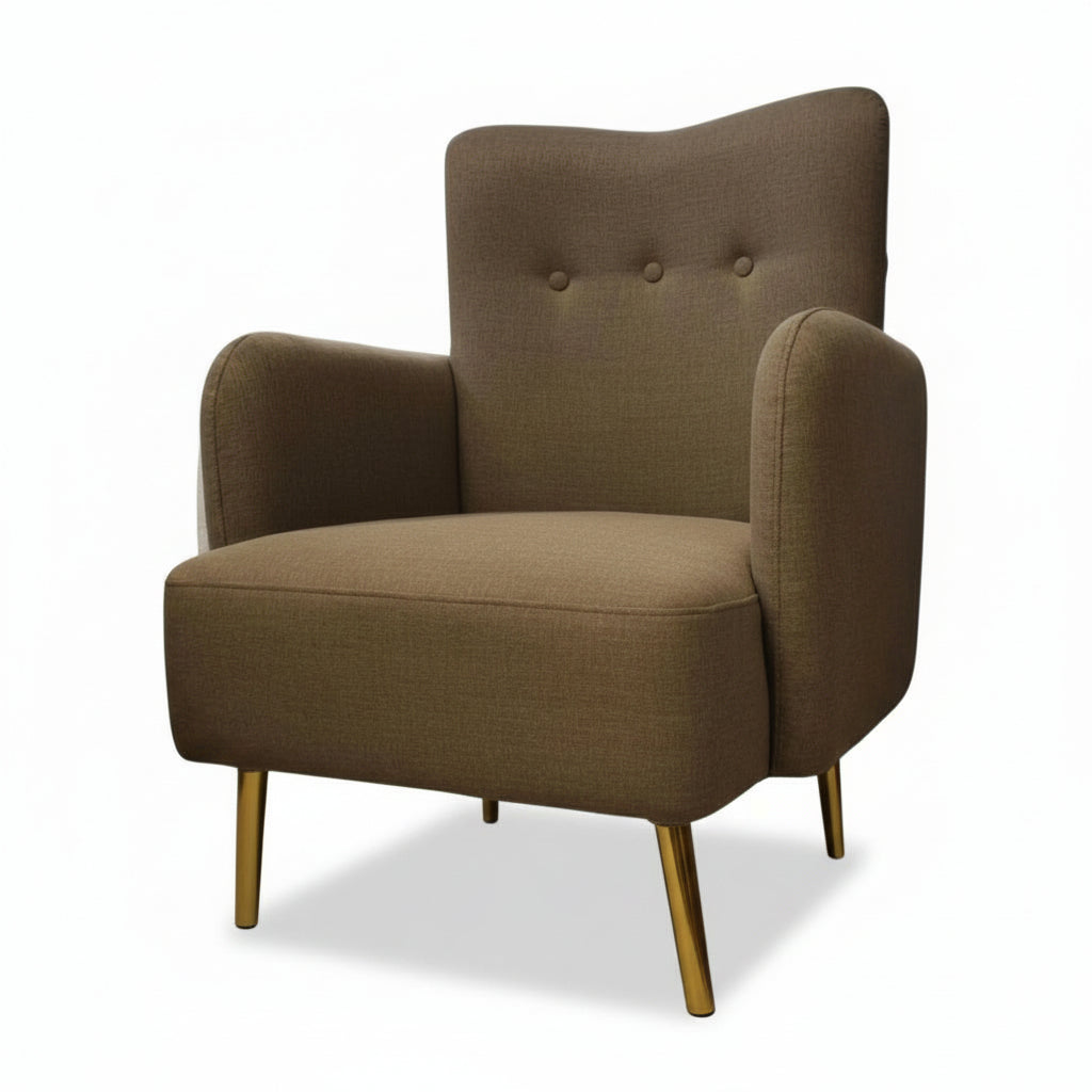 Cablec Crafts™ Eos High-Back Button-Tufted Accent Armchair