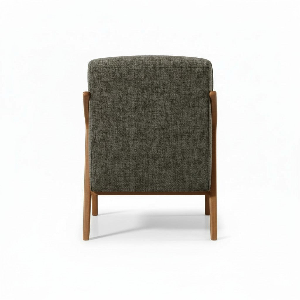 Cablec Crafts™ Solid Wood Accent Lounge Chair with Premium Fabric Upholstery – Modern Armchair for Living Room & Office