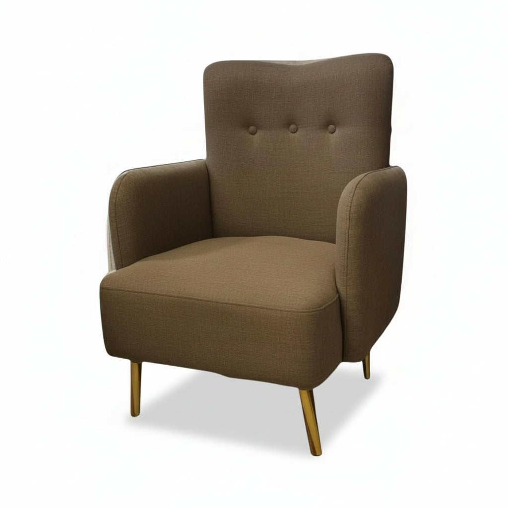Cablec Crafts™ Eos High-Back Button-Tufted Accent Armchair