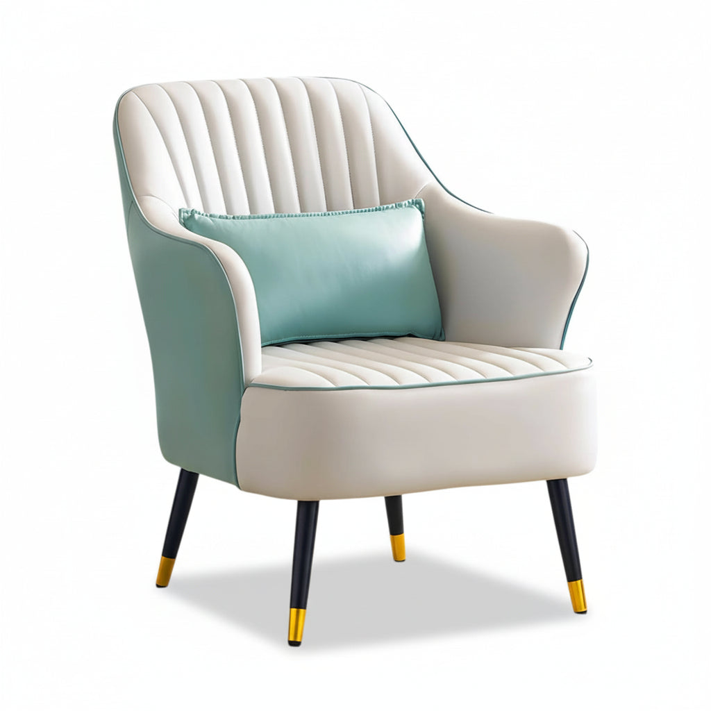 Cablec Crafts™ Premium Upholstered Accent Chair with Cushion – Modern Lounge Armchair for Living Room, Bedroom & Office