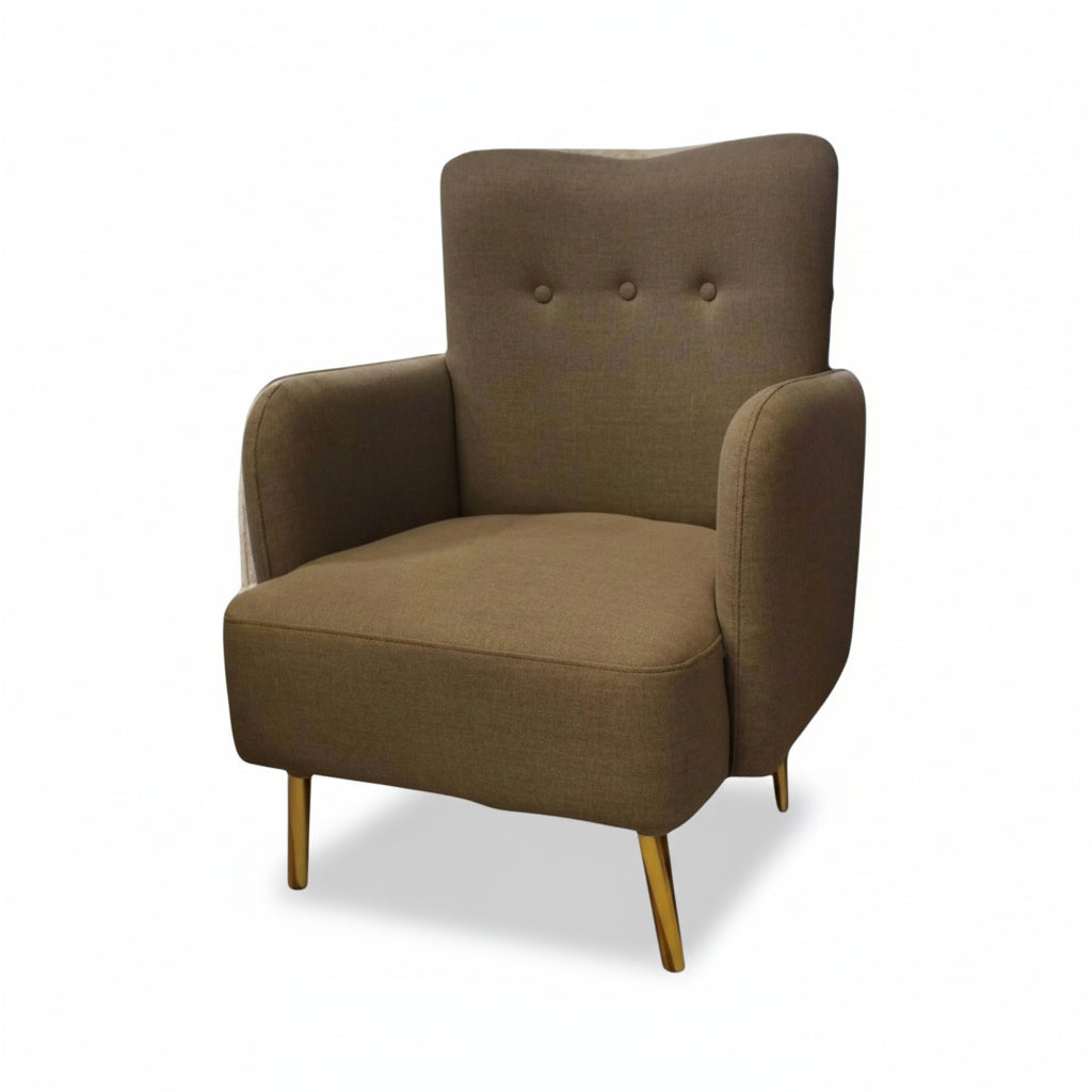 Cablec Crafts™ Eos High-Back Button-Tufted Accent Armchair